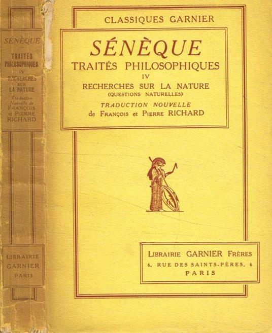 Traites Philosophiques vol.IV - L. Anneo Seneca - copertina