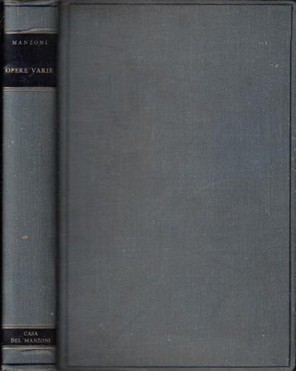 Opere varie - Alessandro Manzoni - copertina