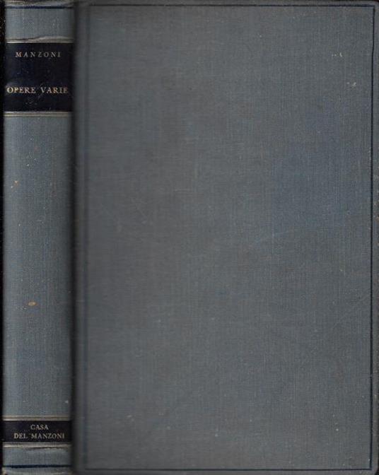 Opere varie - Alessandro Manzoni - copertina