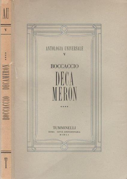 Decameron - Giovanni Boccaccio - copertina