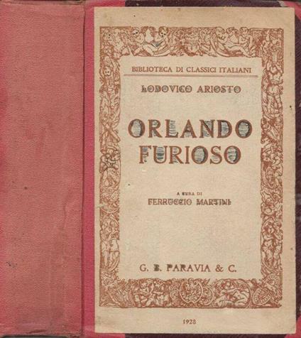 Orlando Furioso - Ludovico Ariosto - copertina