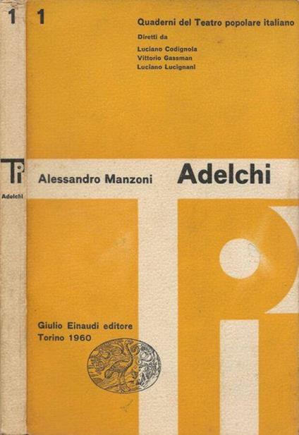 Adelchi - Alessandro Manzoni - copertina