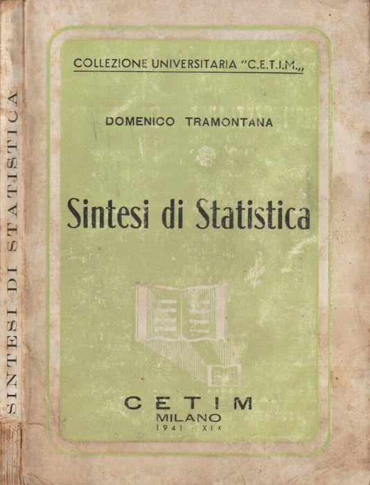 Sintesi di statistica - Domenico Tramontana - copertina