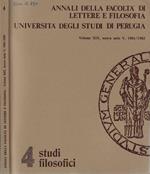 Annali della facoltà di lettere e filosofia Università degli studi di Perugia Volume XIX nuova serie V, 1981/1982