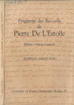 Fragment des Recueils de Pierre de L'Estoile