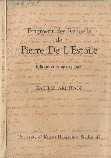 Fragment des Recueils de Pierre de L'Estoile - copertina