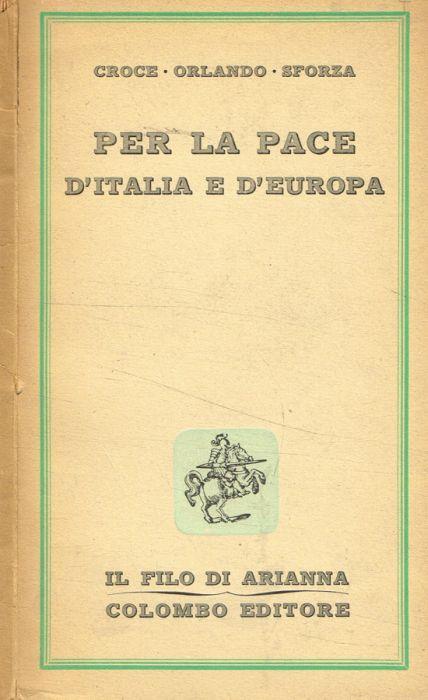 Per la pace d'Italia e d'Europa - copertina