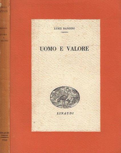 Uomo e valore - Luigi Bandini - copertina