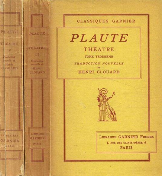 Theatre tome III, IV - Platone - copertina