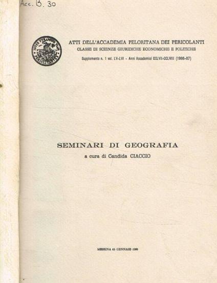 Seminari di geografia - copertina