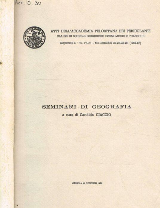 Seminari di geografia - copertina