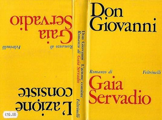 Don Giovanni - L'azione consiste - Gaia Servadio - copertina