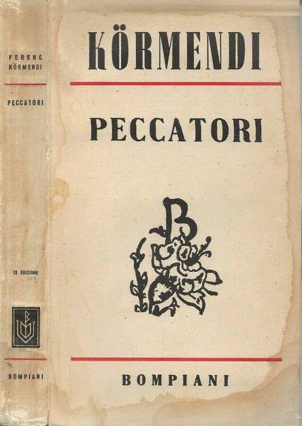 Peccatori - Ferenc Kormendi - copertina
