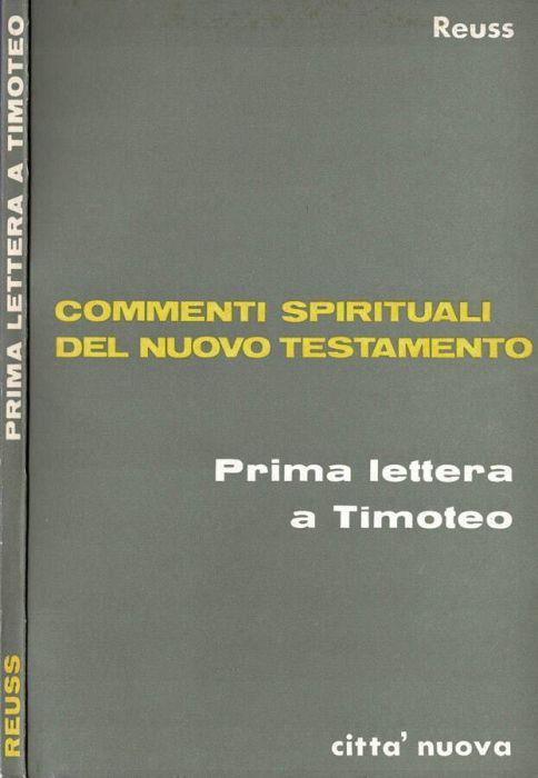 Prima lettera a Timoteo - Joseph Reuss - copertina