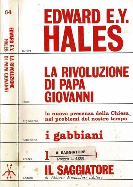La Rivoluzione di Papa Giovanni - Edward Elton Young Hales - copertina