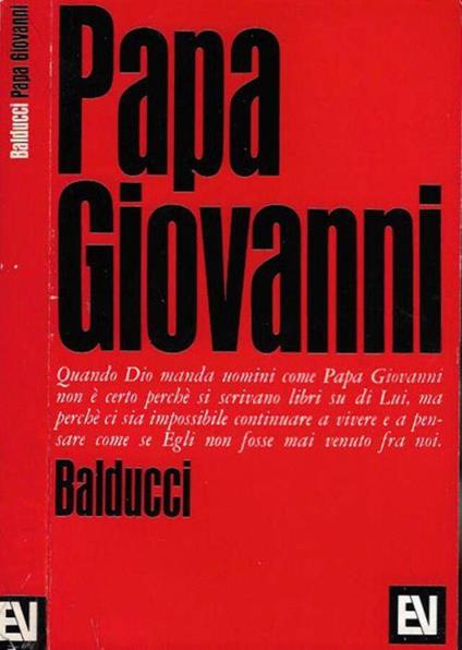 Papa Giovanni - Ernesto Balducci - copertina