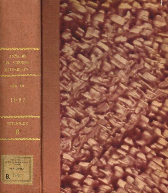 Annales des sciences naturelles. Botanique et biologie vegetale. Tome VI, 1965 - copertina