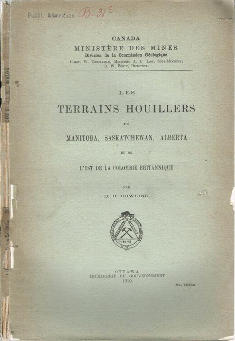 Les Terrains Houillers de Manitoba, Saskatchewan, Alberta - copertina
