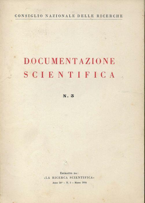 Documentazione scientifica, n.3 - copertina