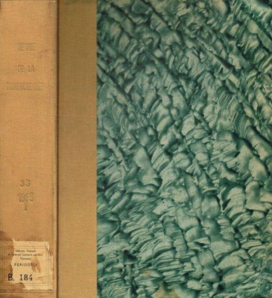 Revue de tuberculose et de pneumologie. Tome 33, gen/feb, mar, apr/mag, giu, lug/ago, 1969 - copertina