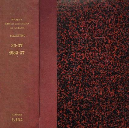 Bollettino della società medico-chirurgica di Modena. Anno 1933, 1934, 1935, 1936, 1937 - copertina