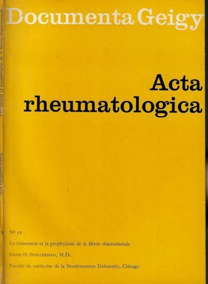 Acta rheumatologica n. 17 - copertina