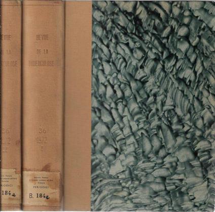 Revue de tuberculose et de pneumologie tome 36 1972 (annata completa) - copertina