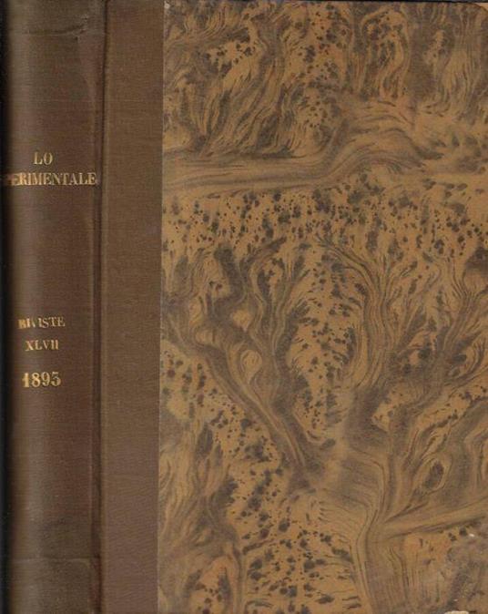 Lo sperimentale anno XLVII 1893 - copertina