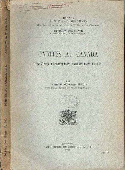 Pyrites au Canada - copertina