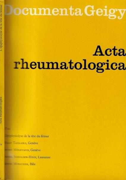 Acta rheumatologica n. 21 - copertina