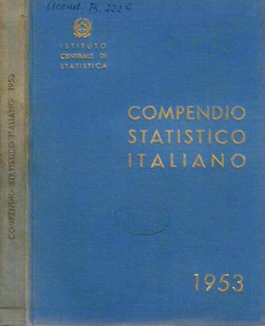 Compendio statistico italiano 1953 - copertina