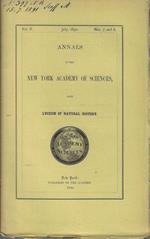 Annals of the New York Academy of Sciences, late Lyceum of Natural History Vol. V N. 7-8 july 1890