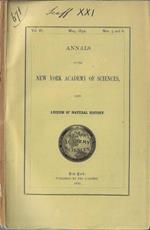 Annals of the New York Academy of Sciences, late Lyceum of natural History N. 5-6 1892