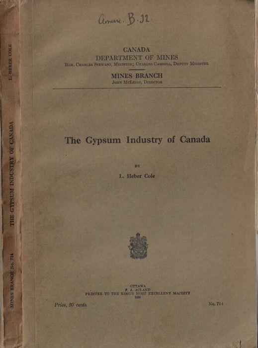 The gypsum industry of Canada - copertina