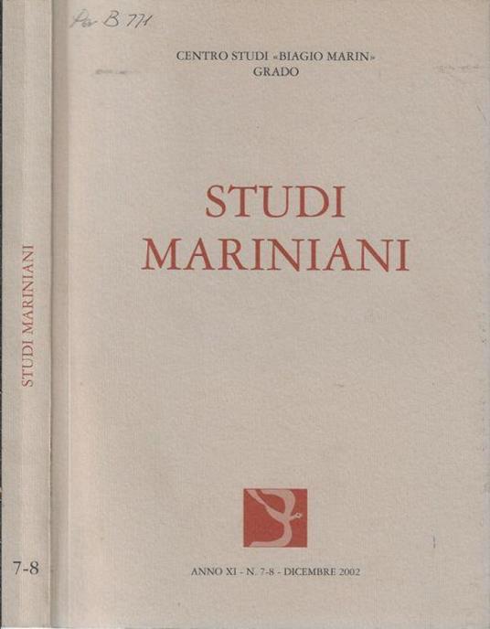 Studi mariniani anno XI N. 7-8 - copertina