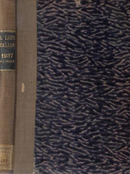 Il libro italiano anno I 1937 parte I, II, III, IV (gennaio-ottobre+indici) - copertina
