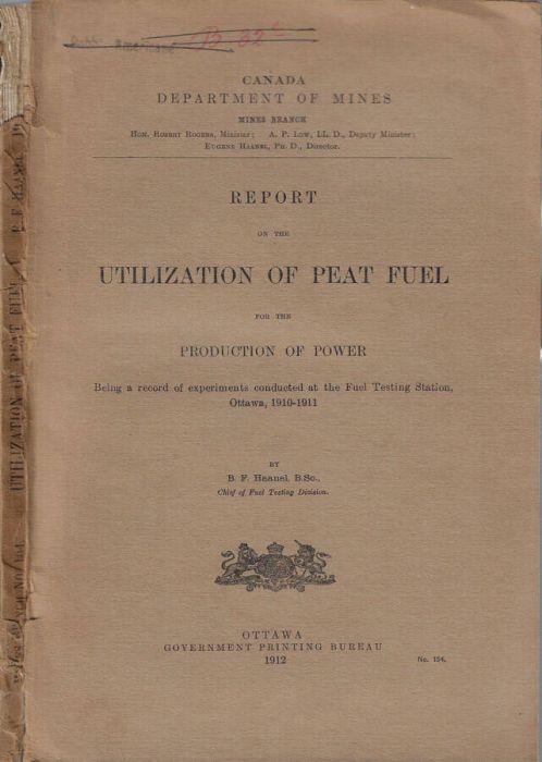 Report on the utilization of peat fuel for the production of power - copertina