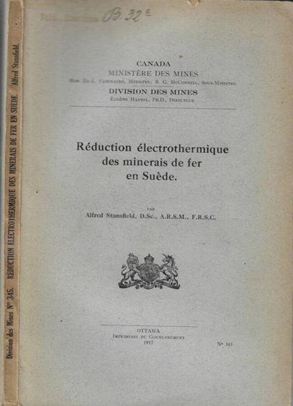 Réduction électrothermique des minerais de fer en suède - copertina