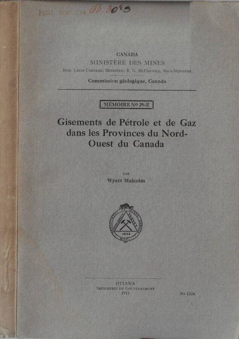 Gisements de pétrole et de gaz dans les provinces du Nord-Ouest du Canada - copertina