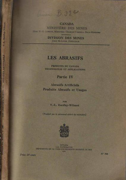 Les abrasifs produits du Canada technologie et applications partie IV - copertina