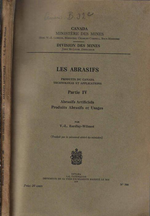 Les abrasifs produits du Canada technologie et applications partie IV - copertina