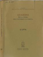 Quaderni per la storia dell'Università di Padova 12 (1979)