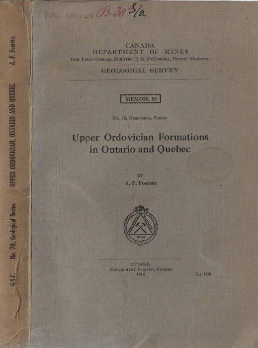 Upper ordovician formations in Ontario and Quebec - copertina