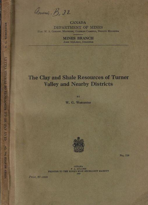 The clay and shale resources of turner valley and nearby districts - copertina