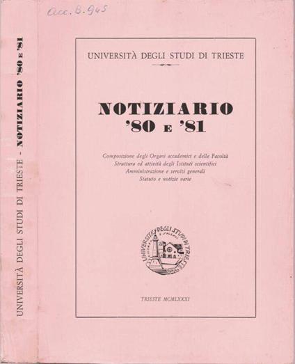 Notiziario '80 e '81 - copertina
