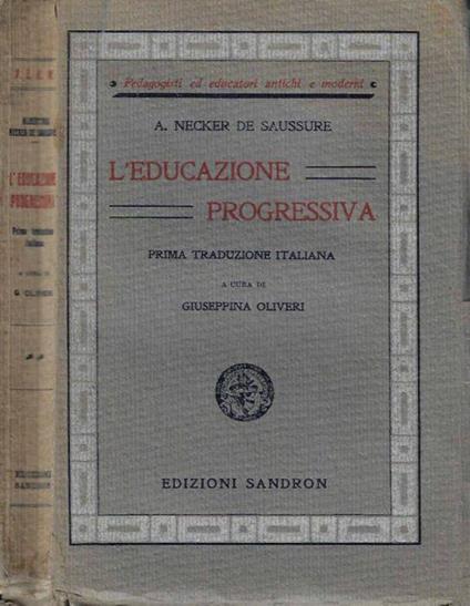 L' educazione progressiva - copertina
