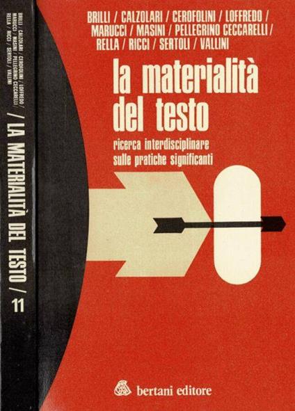 La materialità del testo - copertina