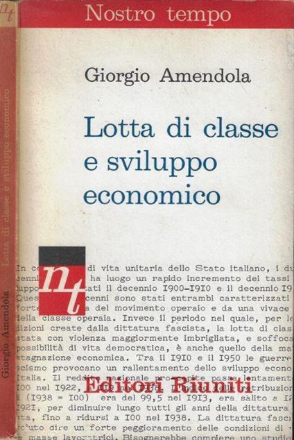 Lotta di classe e sviluppo economico - Giorgio Amendola - copertina