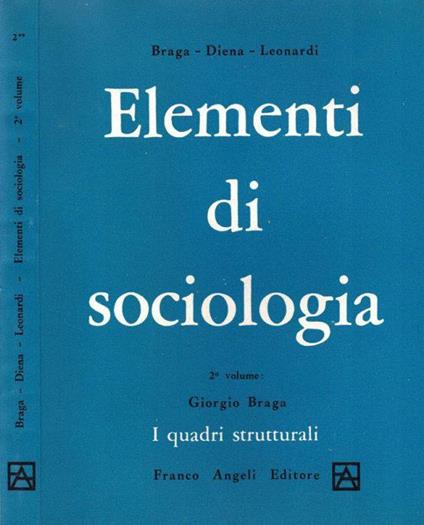 Elementi di Sociologia - Giorgio Braga - copertina