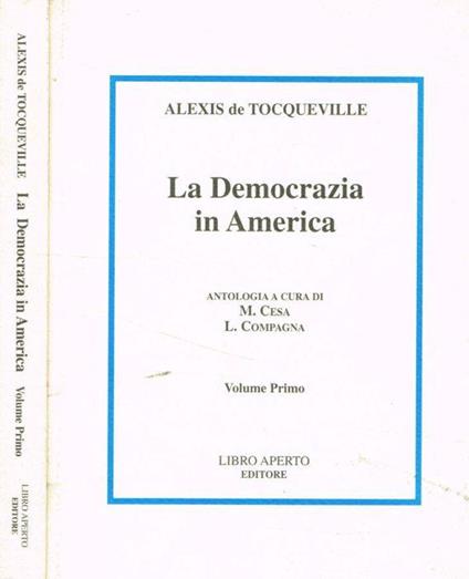 La Democrazia in America vol.I - Alexis de Tocqueville - copertina